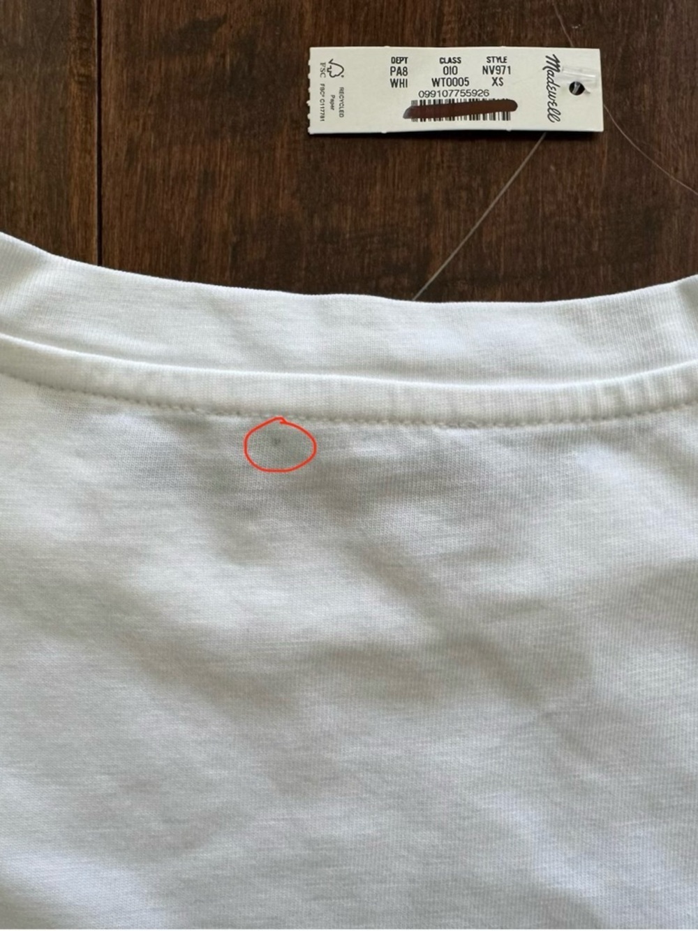 NWT Madewell Women’s Puff Sleeve Knit Top XS White - Picture 5 of 5